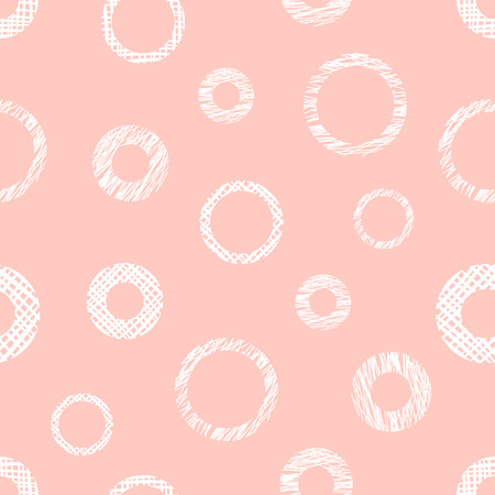 Seamless vector geometrical pattern with circles endless background with hand drawn textured geometric figures, forms Pastel Graphic illustration Template for wrapping, web backgrounds, wallpaperのイラスト素材