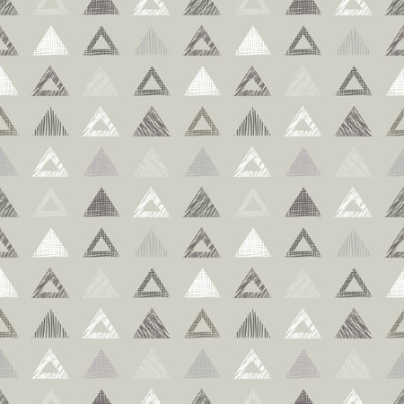 Seamless vector geometrical pattern with triangles, rectangles. endless background with hand drawn...