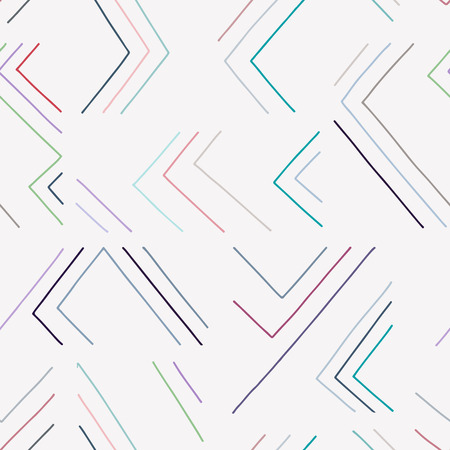 Seamless vector pattern. geometrical hand drawn background with lines. Print for decorative wallpaper, packaging, wrapping, fabric. Line drawing, graphic designのイラスト素材