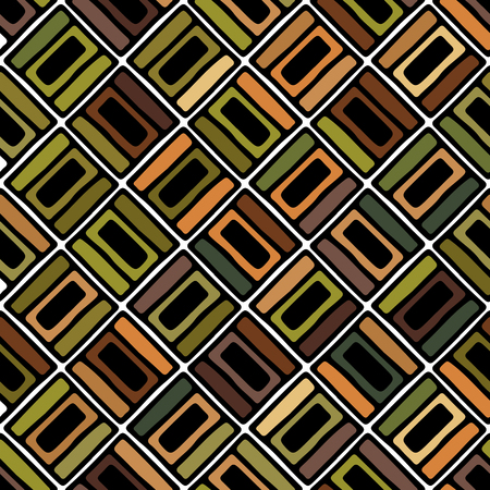 Seamless vector pattern. geometrical background with hand drawn decorative tribal elements. Print with ethnic, folk, traditional motifs. Graphic illustration for wrapping, wallpaper, fabric, packingのイラスト素材