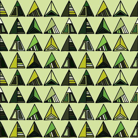 Seamless vector geometrical pattern, hand drawn decorative elements. Graphic design, drawing illustration. Print for fabric, textil, wallpaper, wrapping, packaging. Vintage retro old style backgroundのイラスト素材