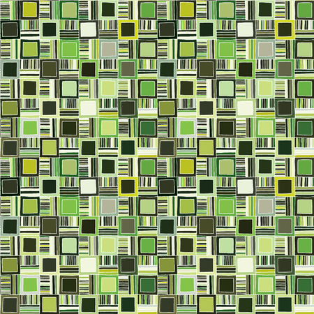 Seamless vector pattern. Textured geometrical drawn background with figures, squares, circle, dots lines, rectangles. Print for background, wallpaper, packaging wrapping fabric Graphic abstract designのイラスト素材