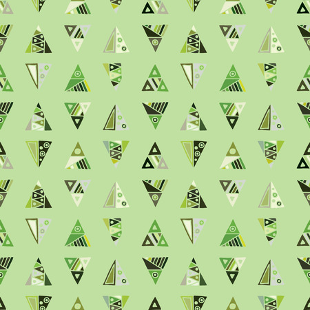 Seamless vector pattern. geometrical background with hand drawn decorative tribal elements. Print with ethnic, folk, traditional motifs. Graphic illustration for wrapping, wallpaper, fabric, packingのイラスト素材