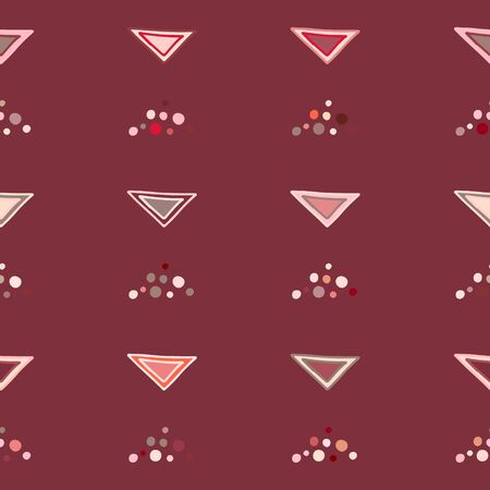 Seamless vector pattern. geometrical background with hand drawn decorative tribal elements. Print with ethnic, folk, traditional motifs. Graphic geometric illustration for wrapping, wallpaper, fabricのイラスト素材