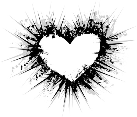 Grunge heartのイラスト素材