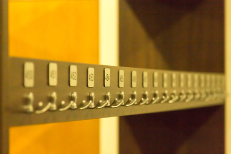 Hanger with hooks for clothes with numbers