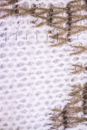 Enlarged image of a cloth fabric. fabric texture concept for background or wallpaperの写真素材