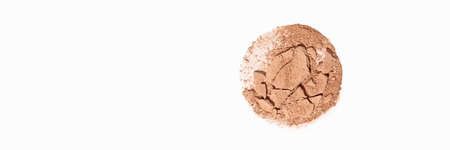 Crashed face finishing powder isolated on white backgroundの写真素材