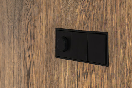 wood texture details in modern interior. Oak furniture in minimalistic interiors.の写真素材