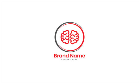 Brain logo design vector icon.のイラスト素材