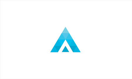 A logo. A design. A letter logo design vector with gradient colors. A Letter Logo Design. Abstract letter A logotype logo design template.のイラスト素材
