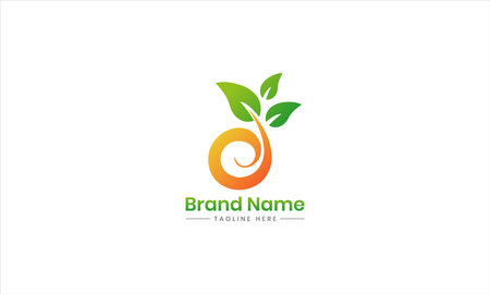 Modern Creative E letter with leaf  E vector gradient color logo templateのイラスト素材