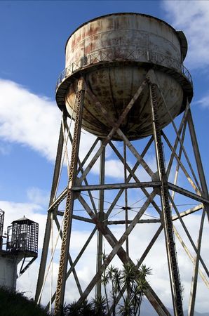 Ruins of Alcatraz prison on the rock in San Francisco.の写真素材