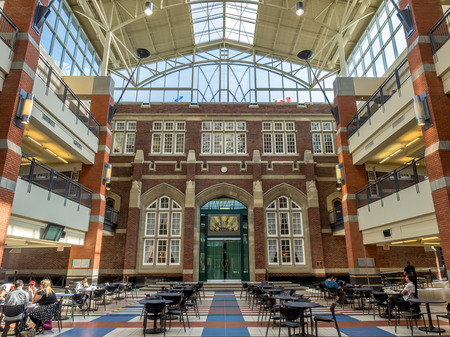 SAIT Polytechnic school buildings on July 2, 2014 in Calgary, Alberta  SAIT is a technology and trade school and this image shows the Stan Grad Centre  のeditorial素材