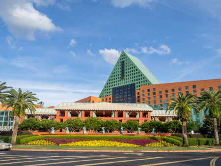 Swan and Dolphin Hotel at the Disney Worlds Epcot Center.のeditorial素材