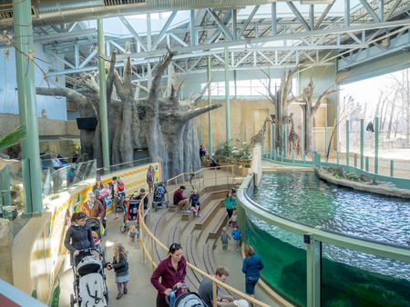 building at the Calgary Zoo on April 17, 2015.のeditorial素材