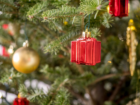 Christmas ornament on Christmas tree.の写真素材