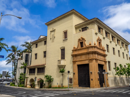HONOLULU, HI - AUG 6: View of ta Honolulu Police Department building on August 6, 2016 in Honolulu, Hawaii. The beautiful heritage buildings is located downtown..のeditorial素材
