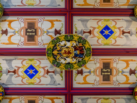 STIRLING, SCOTLAND: JULY 23: Interior at Stirling Castle on July 23, 2017 at Stirling, Scotland. Stirling Castle is one of the most famous castles in Scotland.のeditorial素材