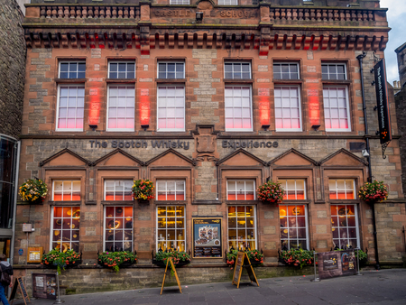 EDINBURGH, SCOTLAND - JULY 28: The Scotch Whisky Experience along the Royal Mile on July 28, 2017 in Edinburgh, Scotland. They provide an amazing experience for tourists interested in scotch whisky.のeditorial素材