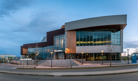Calgary, Alberta - May 2, 2020: The Taylor Centre for the Performing Arts on the Mount Royal...
