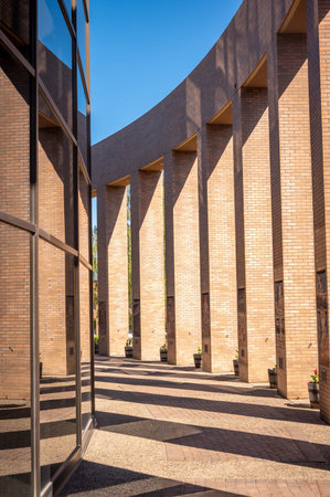 Lethbridge, Alberta - June 13, 2021:  Lethbridge's city hall on a warm summer day.