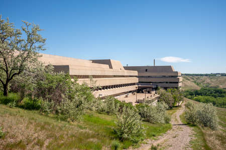 Lethbridge, Alberta - June 13, 2021:   Facade of buildings at the University of Lethbridge.のeditorial素材