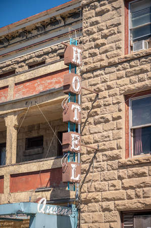 Fort MacLeod, Alberta - June 13, 2021: Historic building's in the heart of Fort McLeod's beautiful downtown.のeditorial素材