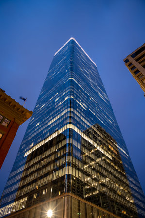 Calgary, Alberta - January 30, 2022: View of the Brookfield Place office tower in Calgary.