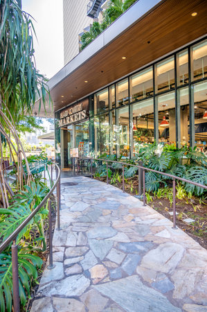 Honolulu, Hawaii - January 1, 2023: Island Country Markets at the Ritz Carelton in Waikiki.のeditorial素材