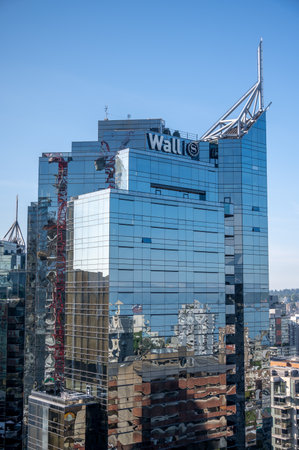 Vancouver, British Columbia - July 24, 2022: Sheraton Vancouver Wall Centre in downtown Vancouver.のeditorial素材