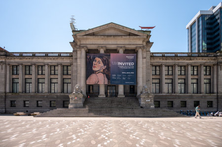 Vancouver, British Columbia - July 23, 2022: Exterior of the beautiful Vancouver Art Gallery in summer.のeditorial素材