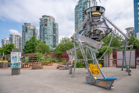 Vancouver, British Columbia - May 27, 2023: Views of the landmark Science World in Vancouver, Canada.のeditorial素材