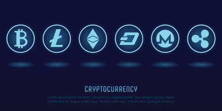 cryptocurrency crypto electronic coin vector&#xA;のイラスト素材