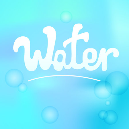 Water word lettering.のイラスト素材