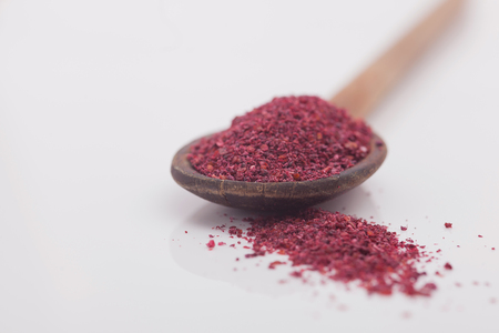 Sumac spice on white backgroundのeditorial素材