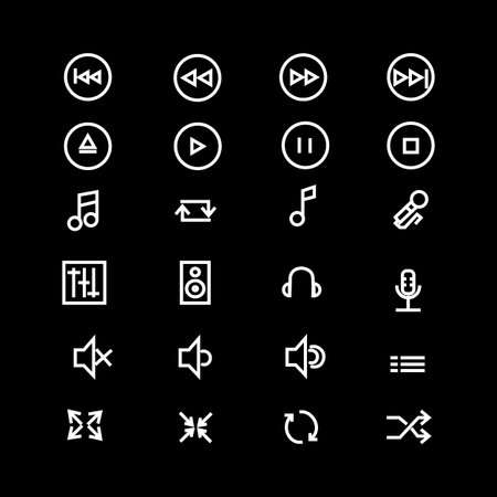 music iconsのイラスト素材