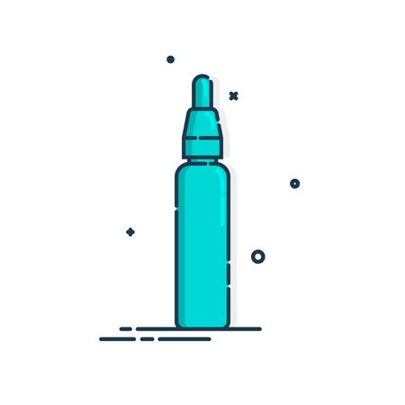Cosmetic container. Body care hygiene. Blank package bottle. Plastic makeup jar product. Color beauty medicine package. Oil, deodorant. Treatment mockup design. Outline object.
のイラスト素材