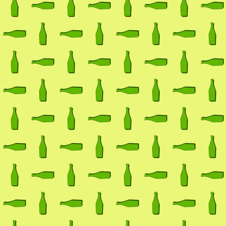 Martini bottles seamless pattern. line art style. outline image. color repeat template. party drinks concept. illustration on background. Flat design style for any purpose.のイラスト素材