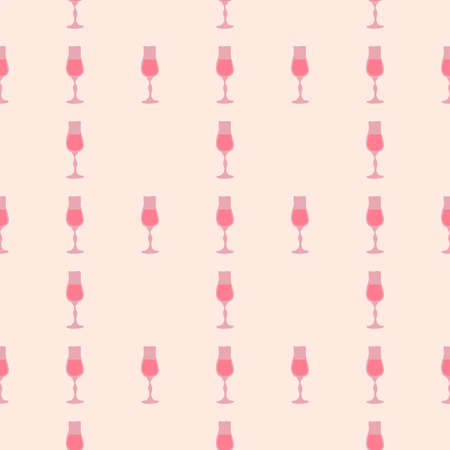 Liquor glass seamless pattern, great design for any purpose. Doodle style. hand drawn image. Repeat template. party drinks concept. freehand drawing. Cartoon sketch graphic design.のイラスト素材