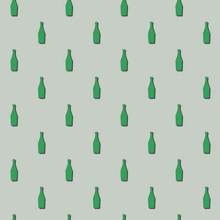 Martini bottles seamless pattern. line art style. outline image. color repeat template. party drinks concept. illustration on background. Flat design style for any purpose.のイラスト素材