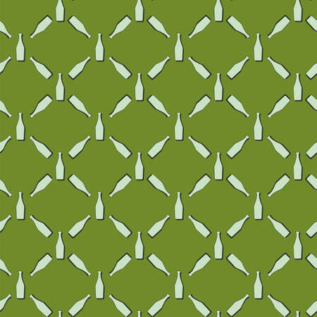 Martini bottles seamless pattern. line art style. outline image. color repeat template. party drinks concept. illustration on background. Flat design style for any purpose.のイラスト素材