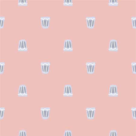 Vodka glass seamless pattern, great design for any purpose. Doodle style. hand drawn image. Repeat template. party drinks concept. freehand drawing. Cartoon sketch graphic design.のイラスト素材