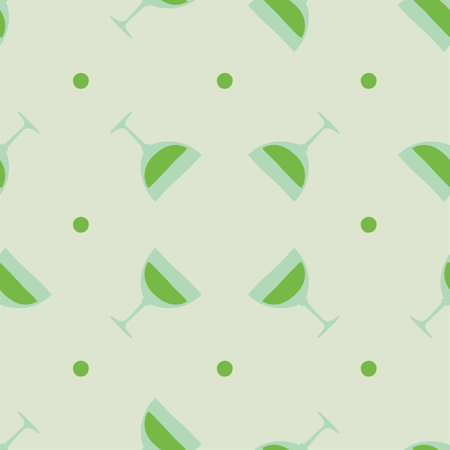 Vermouth glass seamless pattern, great design for any purpose. Doodle style. hand drawn image. color repeat template. party drinks concept. freehand drawing. Cartoon sketch graphic design.のイラスト素材