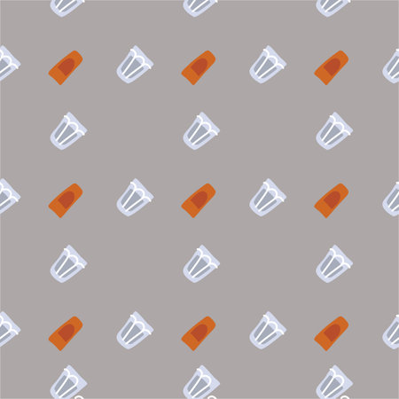 Vodka and rum glass seamless pattern, great design for any purposes. Doodle style. hand drawn image....