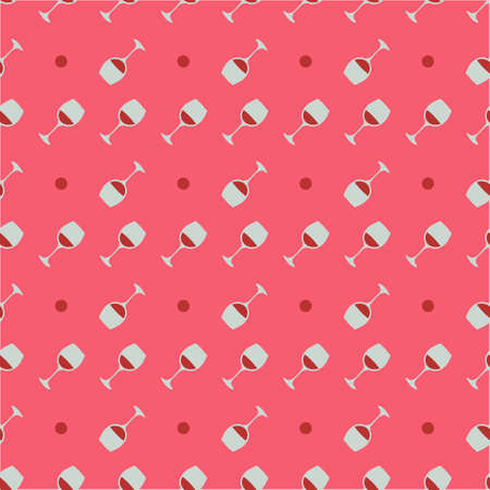 Red wine glass seamless pattern, great design for any purpose. Doodle style. hand drawn image. Repeat template. party drinks concept. freehand drawing. Cartoon sketch graphic design.のイラスト素材