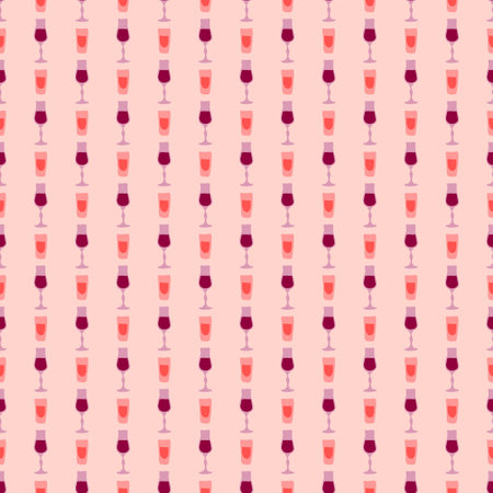 Liquor and rum glass seamless pattern, great design for any purposes. Doodle style. hand drawn image. Repeat template. party drinks concept. freehand drawing. Cartoon sketch graphic design.のイラスト素材