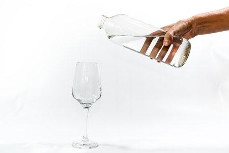 Pure, clean and fresh water for good health and vitality, good life styleの写真素材