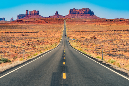Road to Monument Valley, Utahの写真素材
