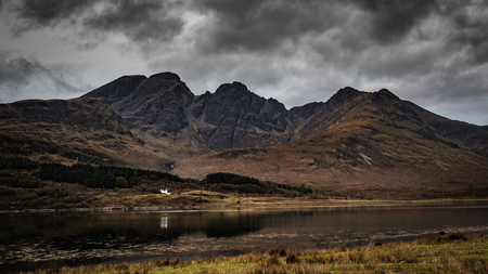 Bla Bheinn, Isle of Skye, Scottlandの写真素材
